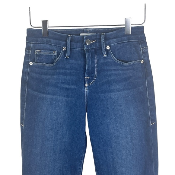 Good American Good Straight Leg Style GPS367T Blue 383 Stretch Mid Rise Size 2 - Picture 5 of 14